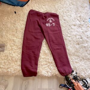 Maroon sweat pants